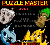 Puzzle Master (USA) Title Screen